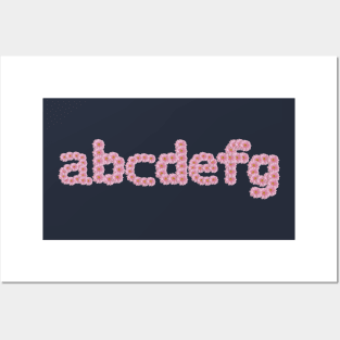 ABCDEFG Flower Typography Posters and Art